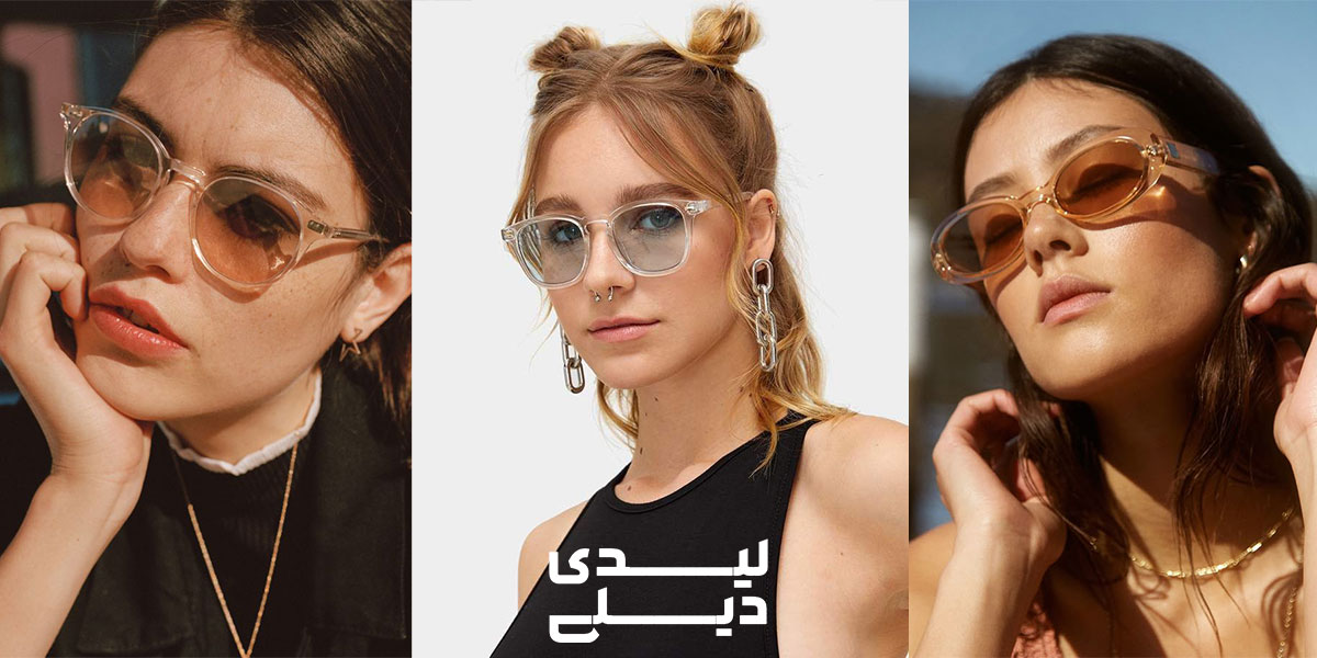 عینک آفتابی زنانه با فریم شیشه ای